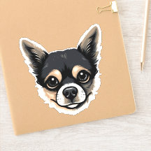 Chihuahua Cute Dog Face Puppy Cartoon Contour