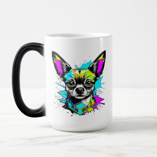 Chihuahua Cyberpunk stijl Art Chi Moeder Magische Mok