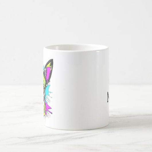 Chihuahua Cyberpunk stijl Art Chi Moeder Magische Mok (Center)