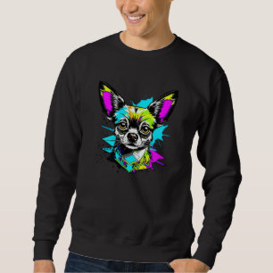 Chihuahua Cyberpunk stijl Art Hondenliefhebber Trui