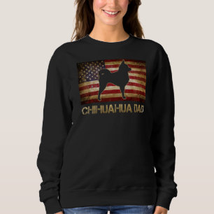 Chihuahua Dad -American Flag Patriotic Dog Trui
