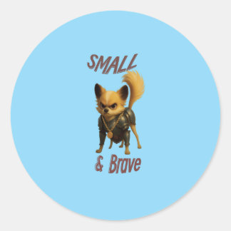 Chihuahua de dappere ronde sticker