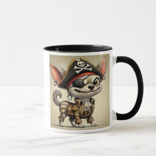 Chihuahua de piraat, de koning van de oceanen. mok