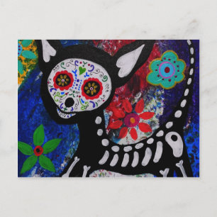 Chihuahua Dia De los Muertos door de politie Briefkaart