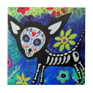 Chihuahua Dia de Los Muertos Tiles naar gevangenis Tegeltje