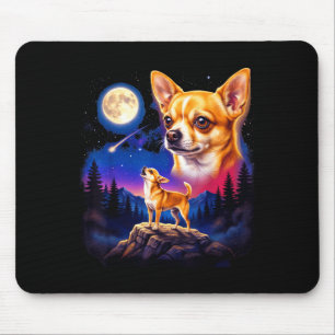 Chihuahua die naar de maan huilt vintage honden ku muismat