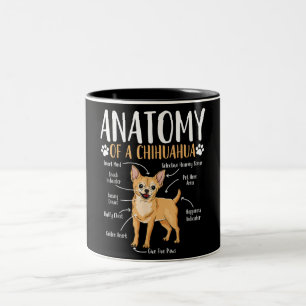 Chihuahua Dog Anatomy Tweekleurige Koffiemok