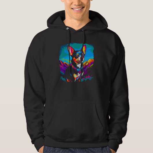 Chihuahua Dog Art Hoodie (Voorkant)
