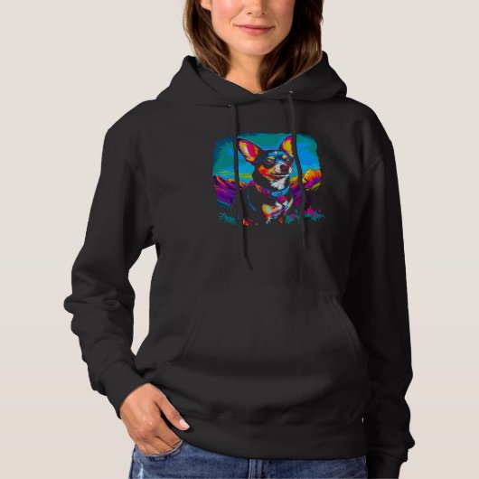 Chihuahua Dog Art Hoodie (Voorkant)