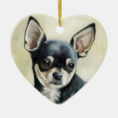 Chihuahua Dog Art Ornament (Voorkant)