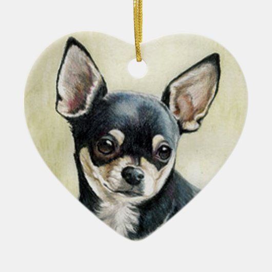 Chihuahua Dog Art Ornament (Voorkant)