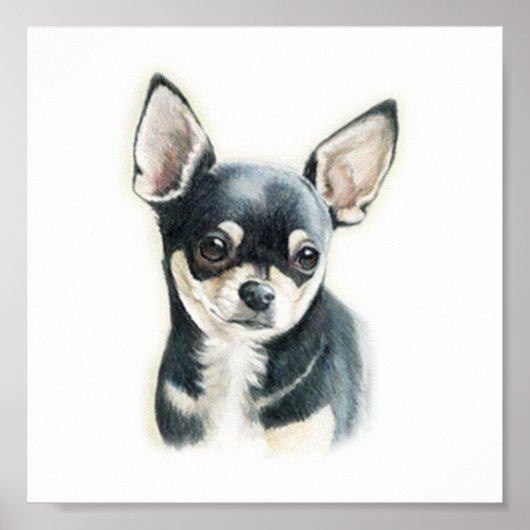 Chihuahua Dog Art Print (Voorkant)