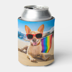 Chihuahua Dog bij het strand Blikjeskoeler