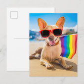 Chihuahua Dog bij het strand Briefkaart (Voorkant / Achterkant)