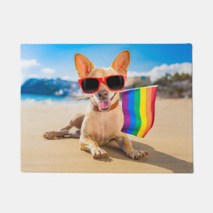 Chihuahua Dog bij het strand Deurmat