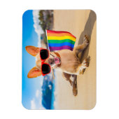 Chihuahua Dog bij het strand Magneet (Verticaal)