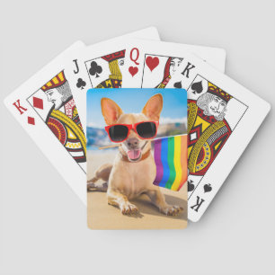 Chihuahua Dog bij het strand Pokerkaarten