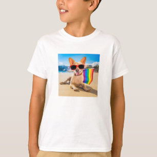 Chihuahua Dog bij het strand T-shirt