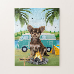 Chihuahua Dog Camping Legpuzzel
