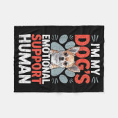 Chihuahua Dog Emotional Suprt Human  Fleece Deken (Voorkant (Horizontaal))