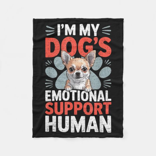 Chihuahua Dog Emotional Suprt Human  Fleece Deken (Voorkant)