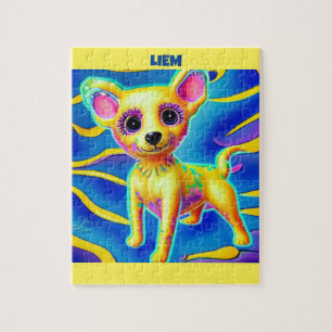 CHIHUAHUA DOG GEPUBLICEERD MET GEPERSONALISEERDE N LEGPUZZEL