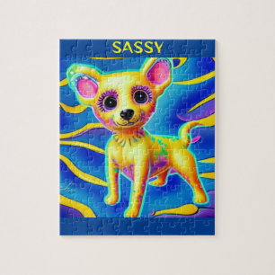 CHIHUAHUA DOG GEPUBLICEERD MET GEPERSONALISEERDE N LEGPUZZEL