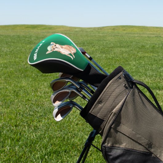 Chihuahua Dog Green Persoonlijk Golfheadcover (Insitu)
