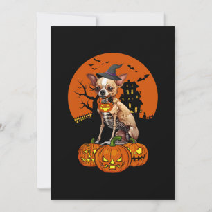 Chihuahua Dog Halloween Kaart