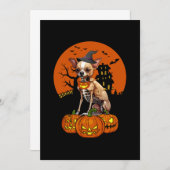 Chihuahua Dog Halloween Kaart (Voorkant / Achterkant)