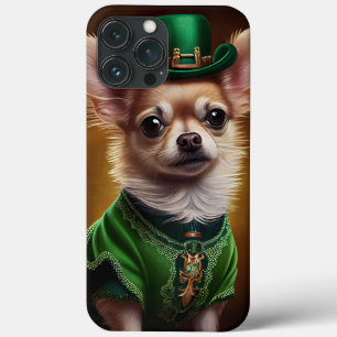 Chihuahua Dog in St. Patrick's Day Dress iPhone 13 Pro Max Hoesje