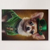 Chihuahua Dog in St. Patrick's Day Dress Legpuzzel (Horizontaal)