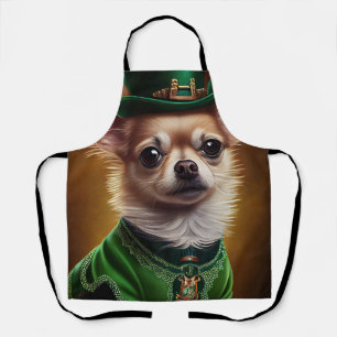 Chihuahua Dog in St. Patrick's Day Dress Schort