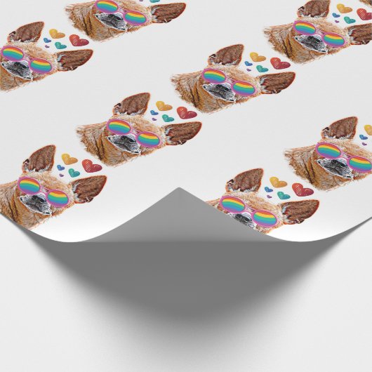 Chihuahua Dog met harten Valentijnsdag Cadeaupapier (Hoek)