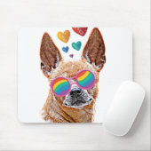 Chihuahua Dog met harten Valentijnsdag Throw Pi Muismat (Met muis)