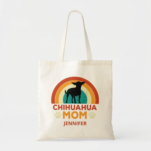 Chihuahua Dog Mom Sunset gepersonaliseerd Tote Bag (Voorkant)