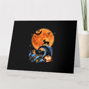 chihuahua dog moon pompoen halloween costuum gift kaart
