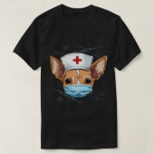 Chihuahua Dog Nurse RN Nursing School Afstuderen T-shirt (Design voorkant)