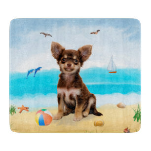 Chihuahua Dog op strand Snijplank