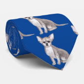 Chihuahua Dog Pattern Stropdas (Opgerold)
