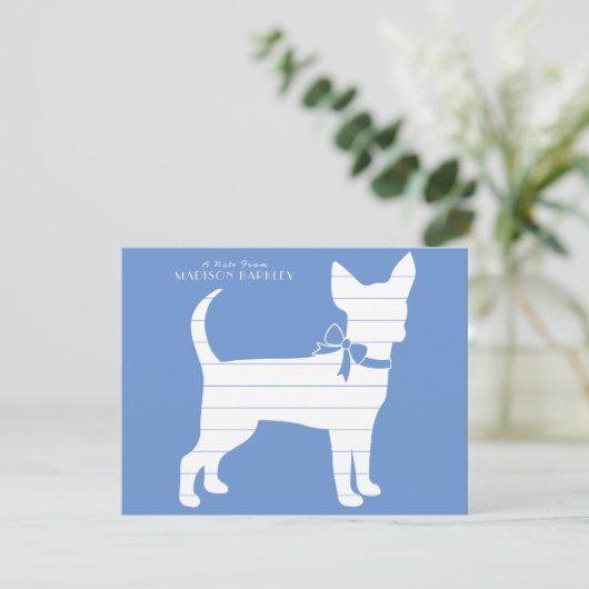 Chihuahua Dog Puppy Bedankkaart (Staand voorkant)