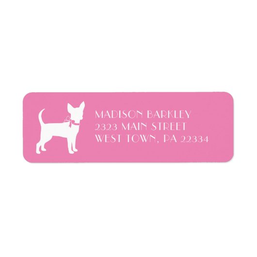 Chihuahua Dog Puppy Label (Voorkant)