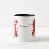 Chihuahua Dog Red Abstract Mok (Midden)