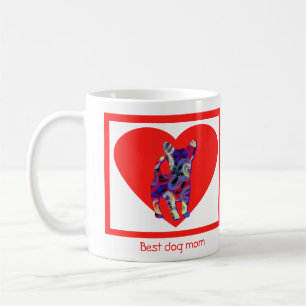 Chihuahua Dog Red Valentijn's Day Heart Coffee Mok
