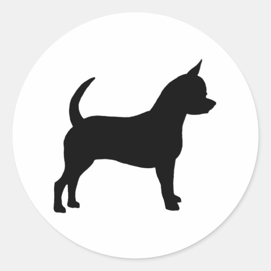 Chihuahua Dog Ronde Sticker (Voorkant)