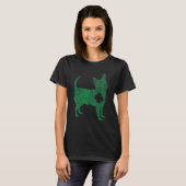 Chihuahua Dog Shamrock St Patrick's Day Saint Padd T-shirt (Voorkant volledig)