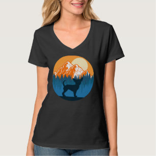Chihuahua Dog Silhouette Sunset Mountain Forest Ch T-shirt