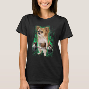 Chihuahua Dog-training voor de spieren met Barbell T-shirt