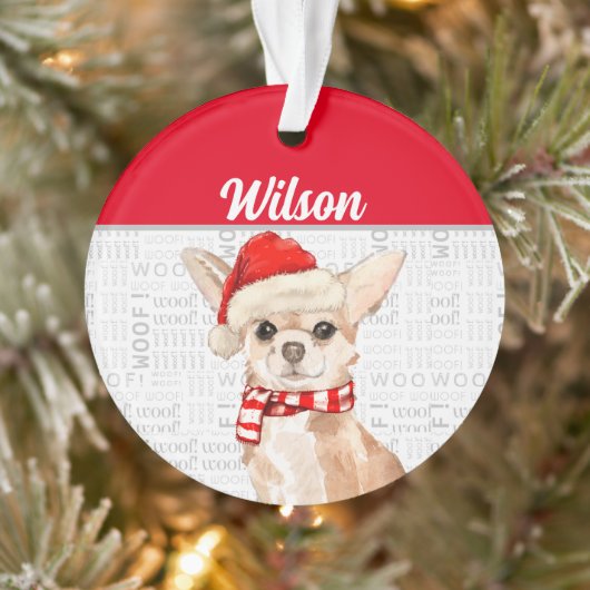 Chihuahua Dog with Name and Photo (Arbre)