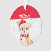 Chihuahua Dog with Name and Photo (devant)